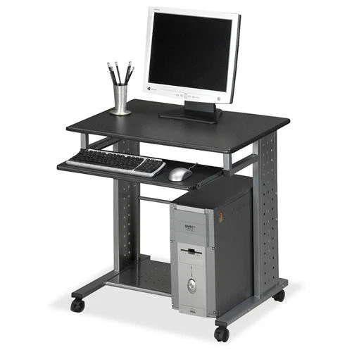 Estación de trabajo móvil Mayline - Rectángulo - 29,8" de altura - Acero - Negro carbón Foto 1 de 2