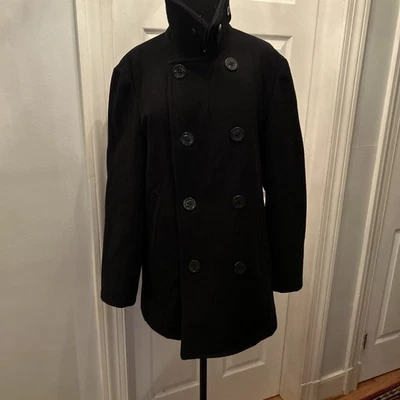 Vtg J Crew Mens  Coat Jacket Bayswater Peacoat Wool Military Grade M - Image 1 of 4
