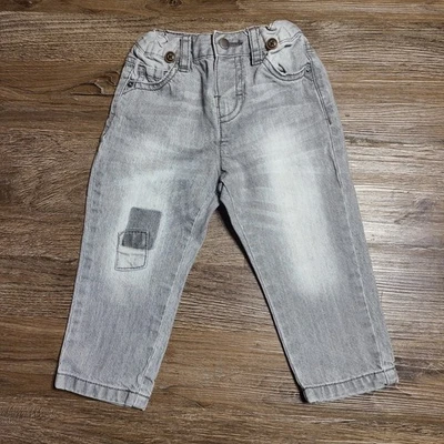 Pantalones Vaqueros Bebé Niño 12 Mos 80cm Diseñado Mayoral En España Gris Con Parches Foto 1 de 4