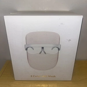 3 Farben LED Lichttherapie Gesichtsmaske Neu Offene Verpackung - Bild 1 von 5