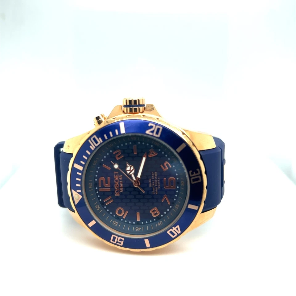 KYBOE! Reloj de cuarzo Giant Mariner 48 mm azul oscuro 10 ATM resistencia al agua RG48-002 Foto 1 de 4