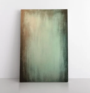 Impresión moderna de pintura abstracta ombre verde sobre lienzo enmarcado arte de pared minimalista - Imagen 1 de 16