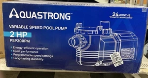 Aquastrong - 2 PS regelbare Poolpumpe PSP200PM im/oberirdisch, 220V 7,2A - Bild 1 von 2