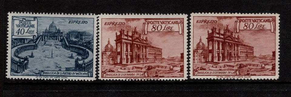 Vatican City #E11, E12 & #E12a Mint original gum - Image 1 of 1