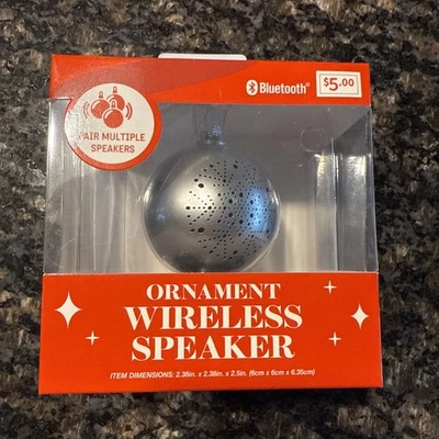 Vivitar Bluetooth Christmas Ornament Wireless Speaker Silver Brand New Pair Many - Image 1 of 4