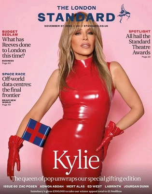 KYLIE MINOGUE LONDON STANDARD WORLD EXCLUSIVE NEW INTERVIEW 27/11/25  MINT - Image 1 of 4