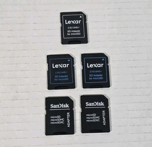 ZESTAW 5 adapterów kart Sandisk i Lexar Micro SD - Zdjęcie 1 z 1