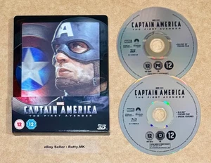 CAPTAIN AMERICA : THE FIRST AVENGER - (UK) 3D + 2D LENTICULAR BLU RAY STEELBOOK - Picture 1 of 8