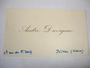 Documents carte de visite André Duvignac - Imagen 1 de 1