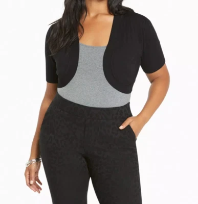 Torrid Lace Back Elbow Sleeves Shrug Black 00 M L 10 #A99827 - Image 1 of 2