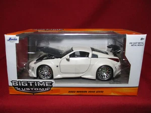 2003 Nissan 350Z Z33 White Bigtime Kustoms Jada Toys 1/24 Scale Diecast Car JDM - Picture 1 of 3