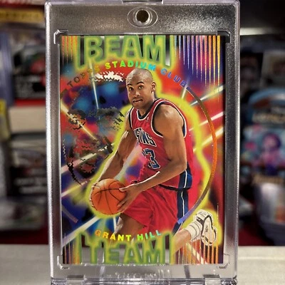 1995-96 Topps Stadium Club Grant Hill RARE Beam Team SSP 1:36 HOF ⭐️ MINT - Image 1 of 2