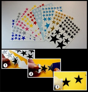 33 pegatinas de vinilo de diferentes tamaños estrellas para hogar pared guardería niños dormitorio coche decoración - Imagen 1 de 9