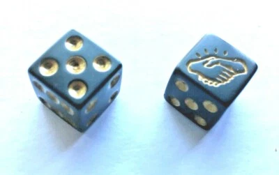 Monopoly Empire Edition Game 2 Black Gold Dice Sneaky Swapper Replacement Pieces - Image 1 of 2