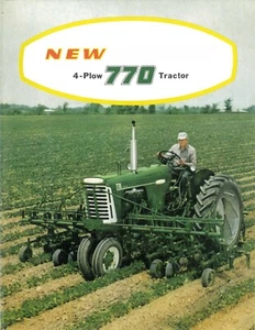 New Oliver 4 Plow 770 Row Crop Tractor & Implement Color Brochure Diesel Gas LP - Picture 1 of 13