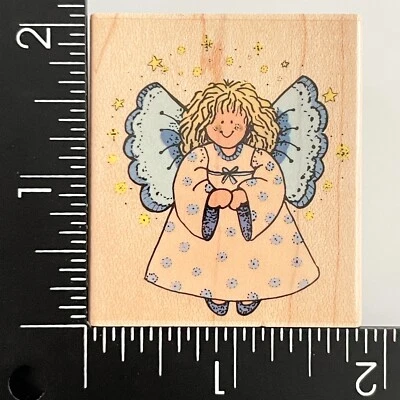 Sello de goma montado en madera Hero Arts Angel Sparkle E1040 Foto 1 de 4