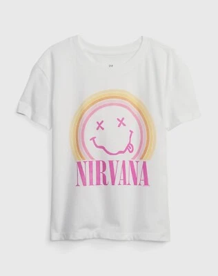 Nova Camiseta Grunge Seattle Nirvana Sunshine Smiley Logo Gap Kids Tamanho 4-5 (XS) - Imagem 1 de 2