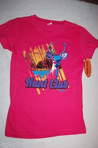 Girls S/S Tee Shirt PINK Buck Deer HUNT CLUB Realtree XL 14-16 - Picture 1 of 1