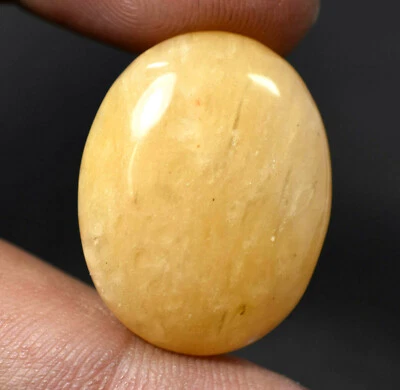 Rarest Cabochon 31.20 Ct Natural Orange Aventurine Quartz Semi-Precious Gemstone - Image 1 of 4