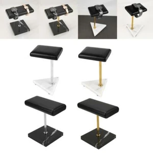 Handcrafted PU & Marble Base Watch Holder Display Stand Fit all Brands Watches - Zdjęcie 1 z 7