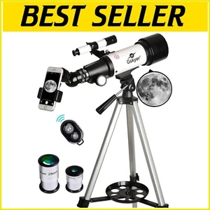 Portable 70mm Aperture Telescope with Wireless Remote & Carry Bag for Beginners - Picture 1 of 10