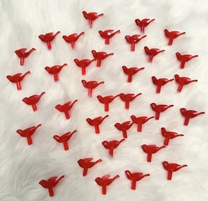 Vintage Ceramic Christmas Tree Light Bulb Replacement Doves Red Decorate Holiday - Picture 1 of 5