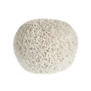 HomeRoots 517860 20 in. 100 Percent Cotton Transitional Ottoman Cream - Picture 1 of 1