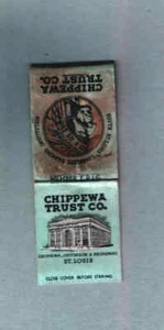 CHIPPEWA TRUST Co. VINTAGE Matchbook St. Louis MISSOURI - Picture 1 of 1