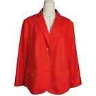 Talbots Blazer Womens Size 16W Dark Orange Jacket Career Business Front Pockets