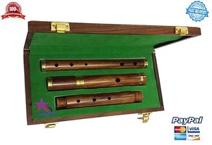 Professionelle irische D-Flöte Palisander natürliches Finish mit Holz-Hartschalenkoffer/D-Flöte - Bild 1 von 6