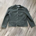 Vintage Alphorn Pure New Wool Blazer Jacket Womens Eur Size 46 Green