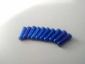 10X  Aluminum Bicycle Blue  Brake Shift Cable End Crimp - Picture 1 of 4