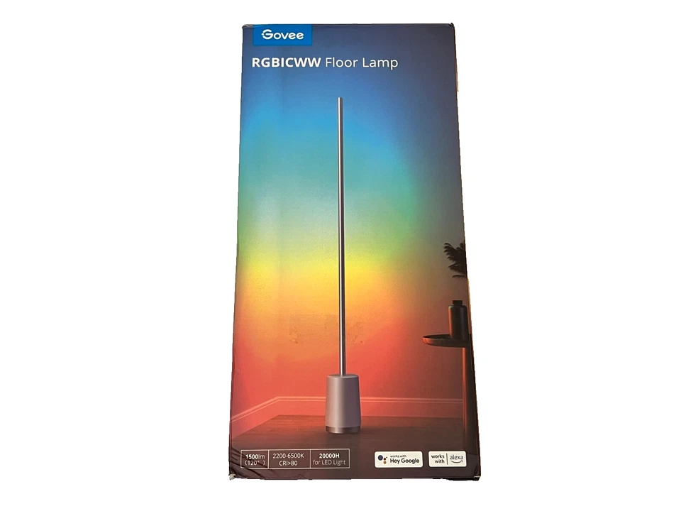 Govee Lyra Smart Corner Floor Lamp Cutting-edge Rgbic Technology Futurist Mode