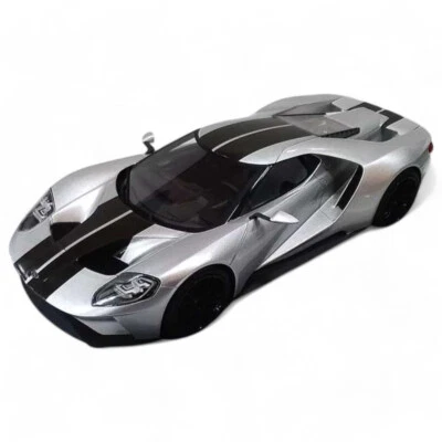 Tsm True Scale Ford GT 1/18 Liquid Silver Titanium Stripes Chicago Auto Show New - Image 1 of 4