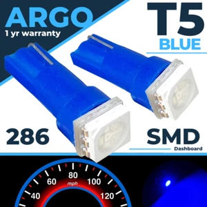 T5 286 Led Dashboard Gauge Blue 3528 Car Speedo Instrument Light Bulbs 12v 0.4w - Picture 1 of 84