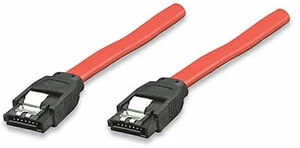 Cavo dati sata S-ATA 6GBs Interno 1 metro con clip colore rosso - manhattan - Foto 1 di 1
