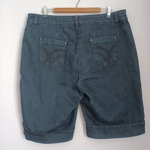 Avella Stretch Dark Denim Crop Pants Size 20 EUC - Picture 1 of 5