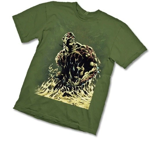 SWAMP THING T-SHIRT Graphic DC Comics Vintage Retro Green Short Sleeve NEW - Image 1 of 1