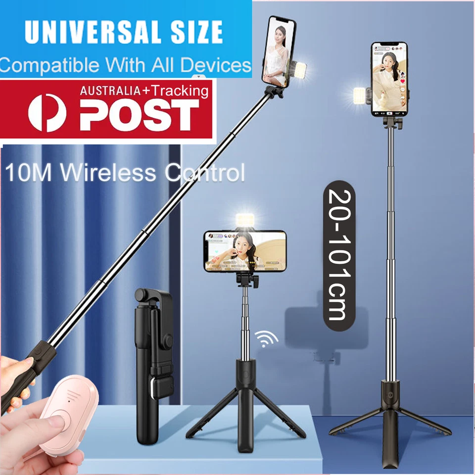 Selfie Stick Mobile Tripod Stand For iPhone Samsung Bluetooth Remote Extendable - image 1 of 4