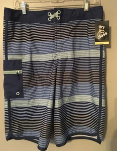 NWT Art Class Boy's Trunks Swim Shorts Size 18 Blue Striped Shorts - Picture 1 of 4