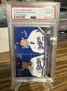 2023 Topps Now - Off-Season #OS-26 Shohei Ohtani, Yoshinobu Yamamoto (RC) - Picture 1 of 4