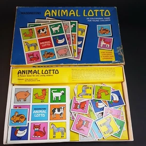 Vintage Waddington ANIMAL LOTTO game - used - Picture 1 of 5