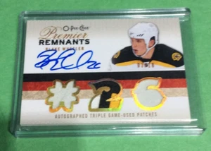2009/10 UD O-Pee-Chee Premier Remnants Triple Patch Auto Blake Wheeler /10 - Picture 1 of 2