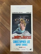 39S LOCANDINA,POSTER Le amanti di Dracula F.Francis.1968,Christopher Lee,Hammer