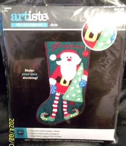 Artiste Felt Stocking Kit Santa new sealed 12 x 18" - Picture 1 of 3