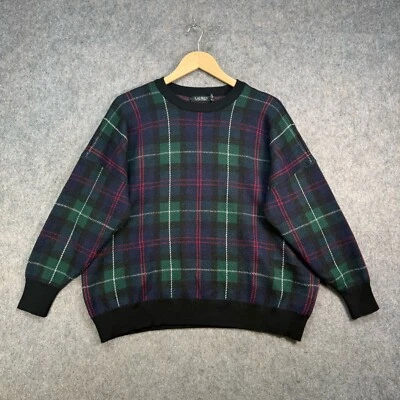 Jersey Lauren Ralph Lauren para mujer talla UK 20 100 % lana etiqueta negra a cuadros preppy Foto 1 de 4