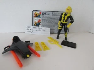 GI JOE ACTION FIGURE & ACCESSORY 1992 WET SUIT S.E.A.L. WITH FILE CARD  L9 - Picture 1 of 1