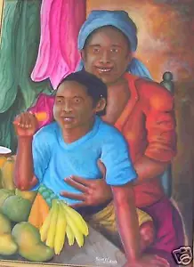 Hermosa pintura 30X40 del artista haitiano Claude SINAL - Imagen 1 de 7