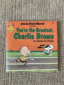 YOU'RE THE GREATEST CHARLIE BROWN READ ALONG BOOK AND VINYL RECORD 1980 NICE! - Foto 1 di 6