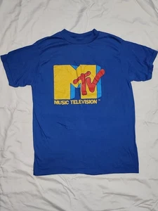 Vintage 80s Original MTV Music Television Promo Shirt XL Single Stitch USA *READ - Bild 1 von 6